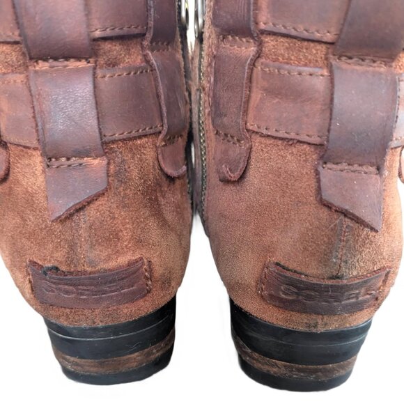 Sorel Women's Brown Suede Zip Up Boots - Size 8 - Picture 9 of 15